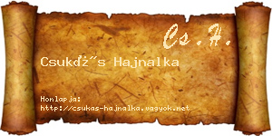 Csukás Hajnalka névjegykártya