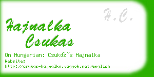 hajnalka csukas business card